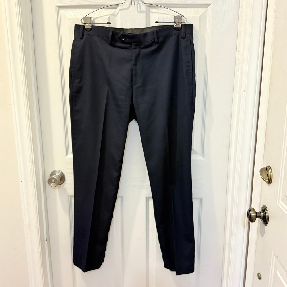 Lauren Ralph Lauren LRL Men's 36x32 (30) Dark Blue Flat Front Dress Pants Slacks